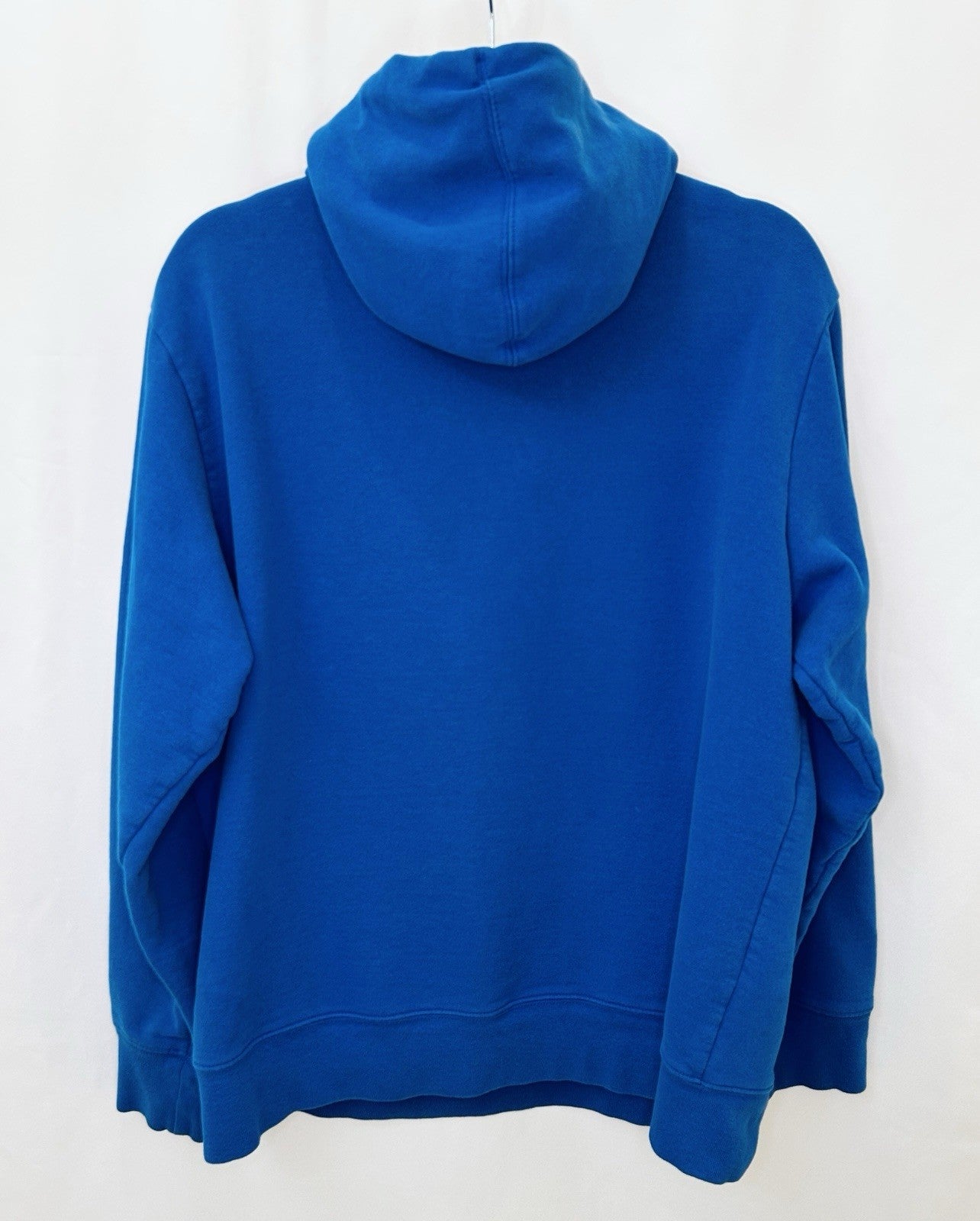 The North Face Hoodie Men’s Large Blue Yellow Pullover Sweatshirt Logo Cotton