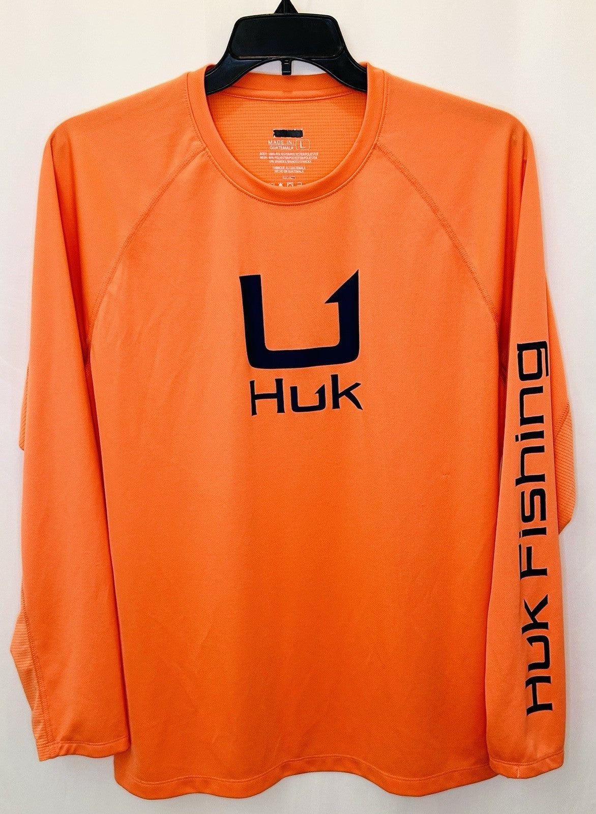 HUK Men's Kc Scott Patterned Icon Crew, Performance Long Sleeve Fishing Shirt