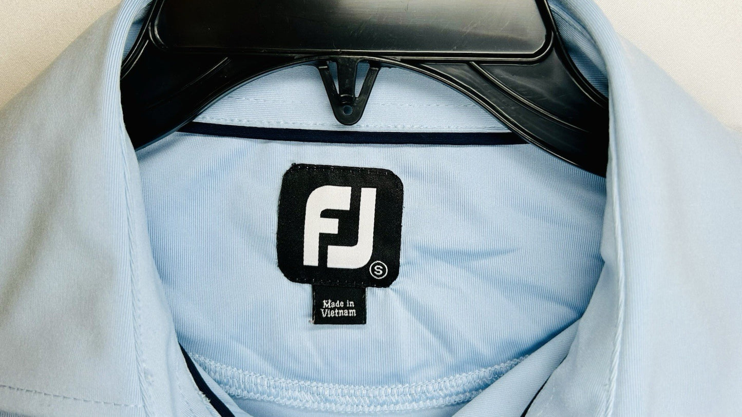 FJ Footjoy Men’s Light Blue Performance Golf Polo / 1984 Edition / Size Small