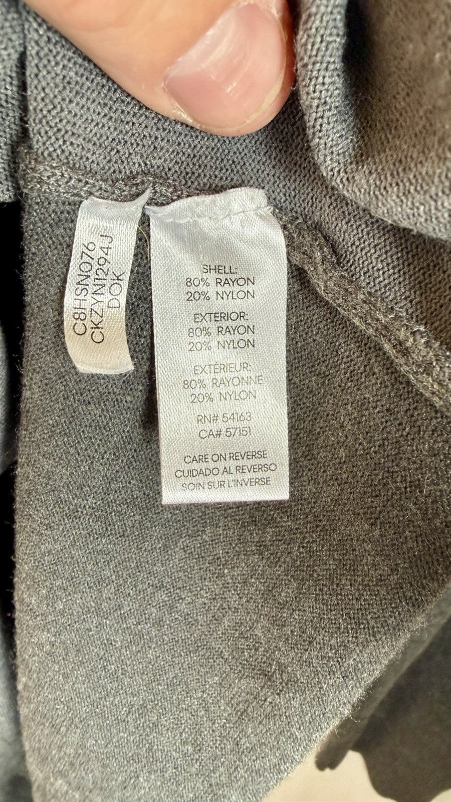 Calvin Klein Womens Turtleneck Grey Sweater Long sleeve M Gold Buttons