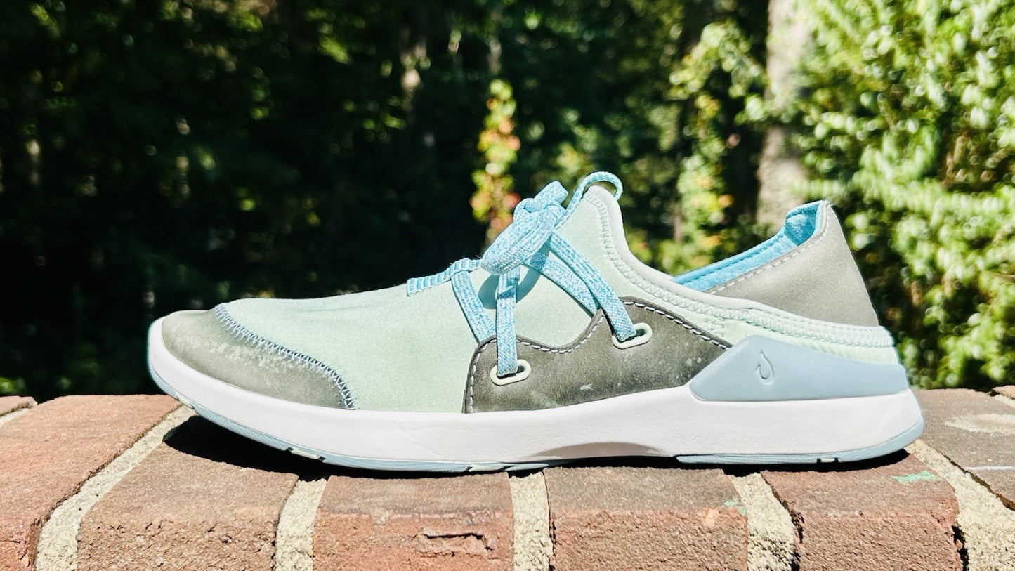 OLUKAI Miki Li / Pale Moss / Dolphin / Slip On Sneakers / Size 7 / Women's Shoes