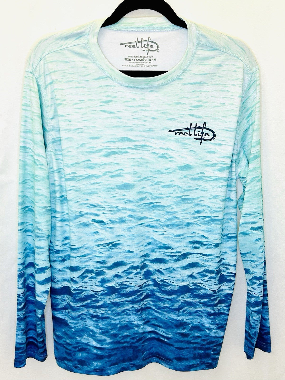 Reel Life Men's Sun Defender Long Sleeve UV Tee Medium