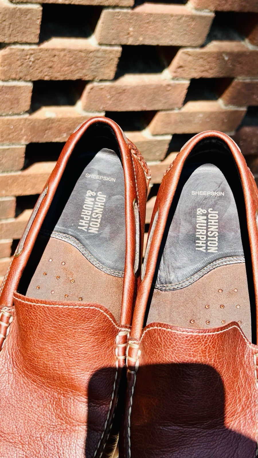 Johnson & Murphy Men’s 8M / Brown Leather Driving Loafers / J&M Flex / See Pics!