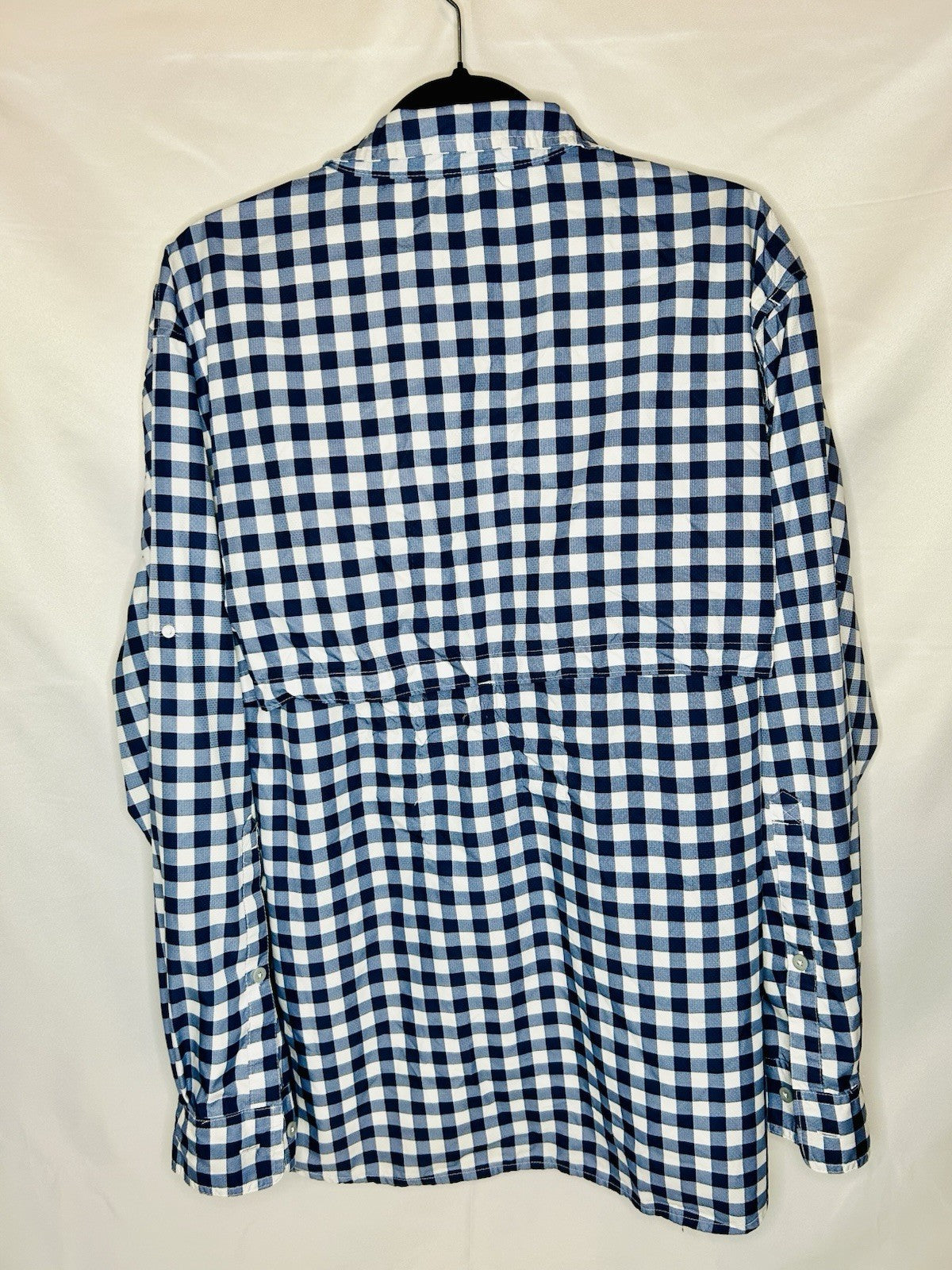 Field & Stream Men's Long Sleeve Latitude Fishing Shirt Gingham Navy/White XL
