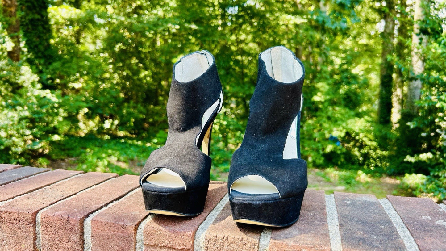Michael Kors Women's Leighton Open Toe Suede Sandal Graphite Size 7 M