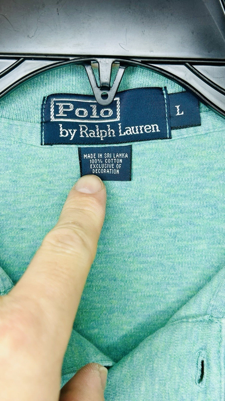 Polo Ralph Lauren Men Sz L Classic Fit Green Short Sleeve Pony Logo Polo Shirt