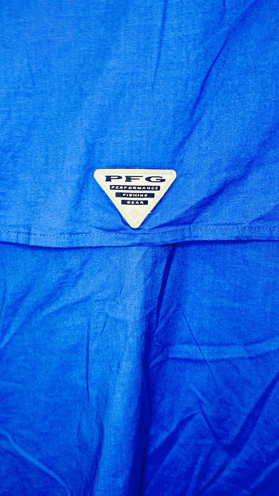 Columbia PFG Short Sleeve Shirt Sz XL Vivid Blue Fishing Button Down Vented