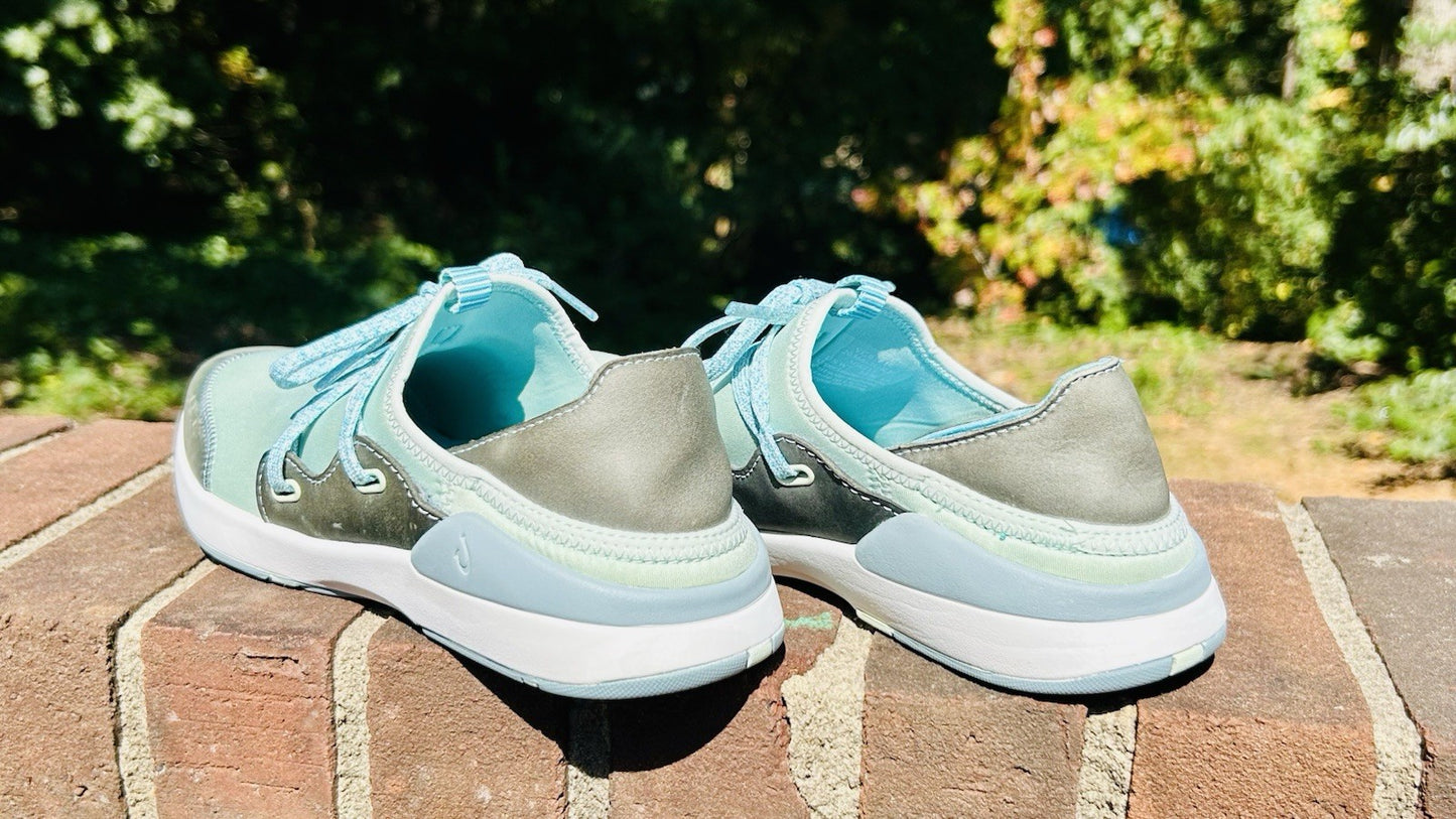 OLUKAI Miki Li / Pale Moss / Dolphin / Slip On Sneakers / Size 7 / Women's Shoes