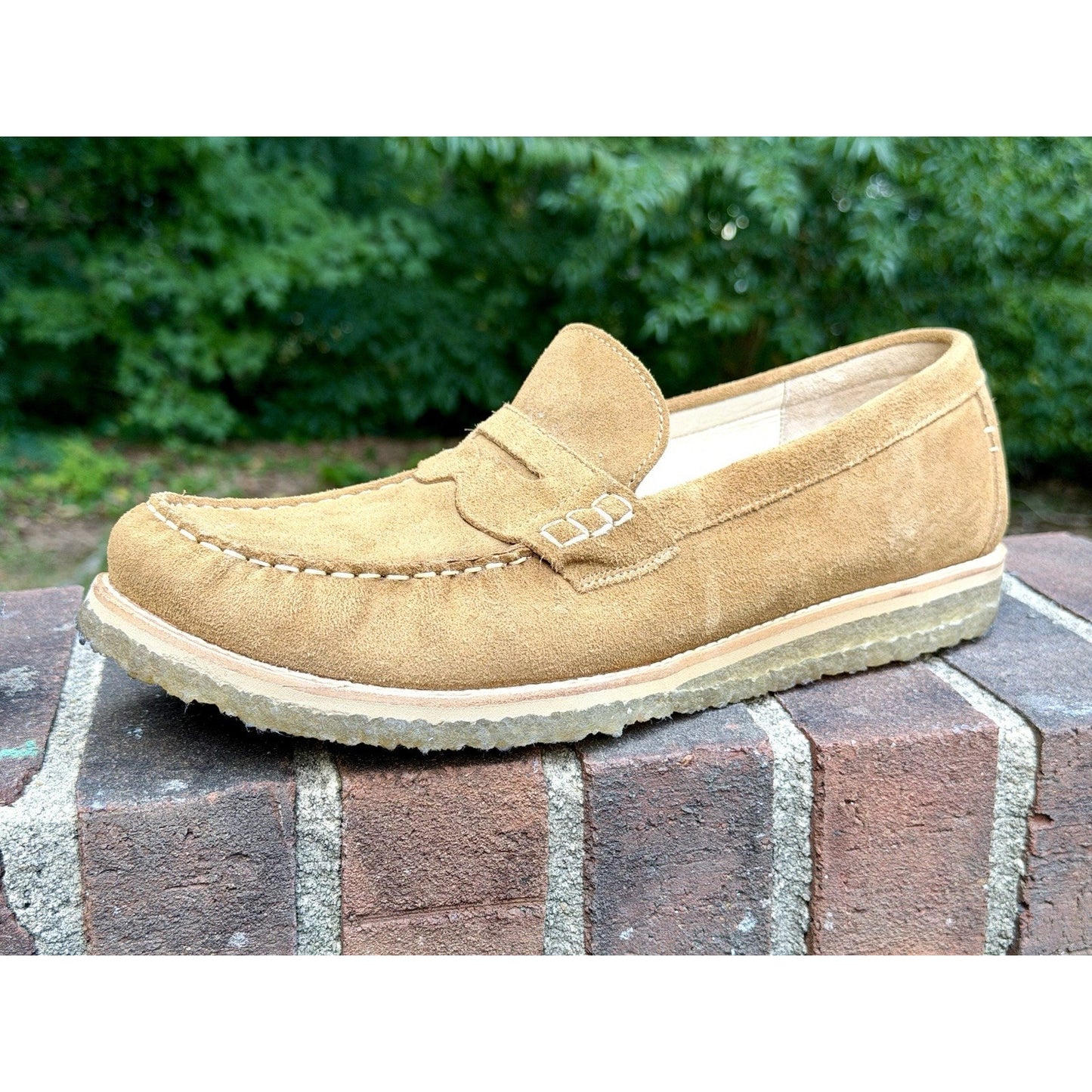 LUCA Drift Penny Loafer Suede Crepe Sole Men’s Size 12 Honey Tan Worn Once
