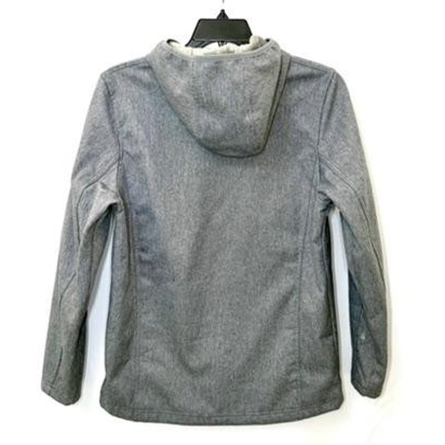 Avalanche Outdoor Supply Co Womens Medium Gray Softshell Hooded Jacket Fleece
