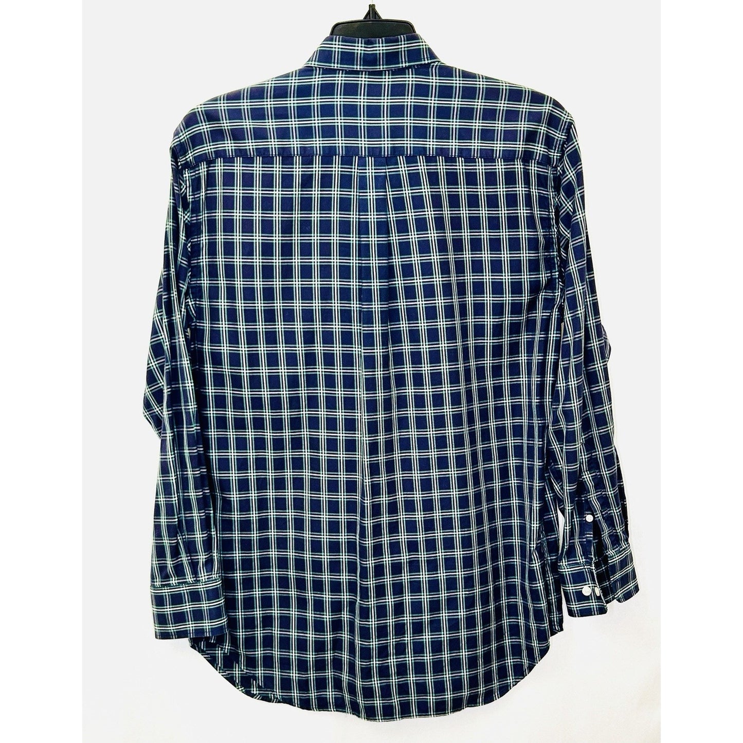 Breakfast Creek Blue/Green Checkered Long Sleeve Button Up Shirt