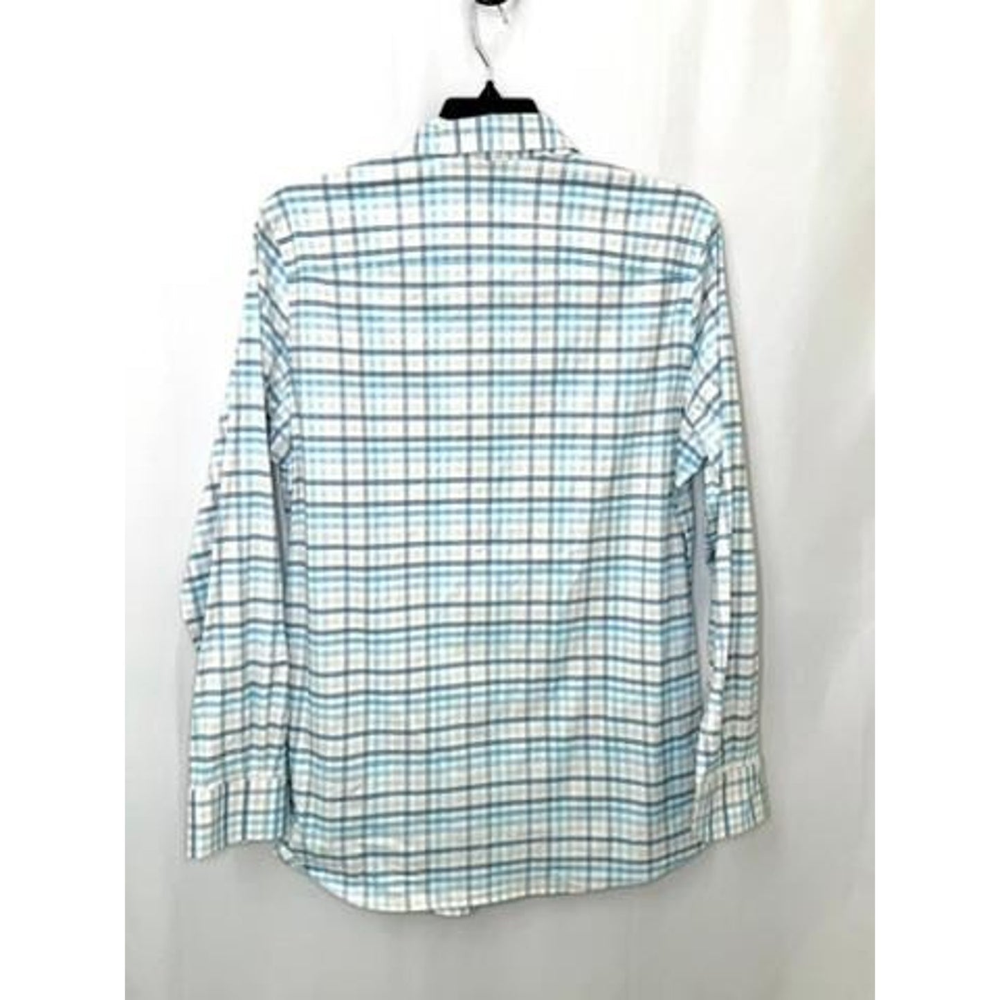 Southern Tide Shirt Mens Medium Blue White Plaid Long Sleeve Button Up Stretch