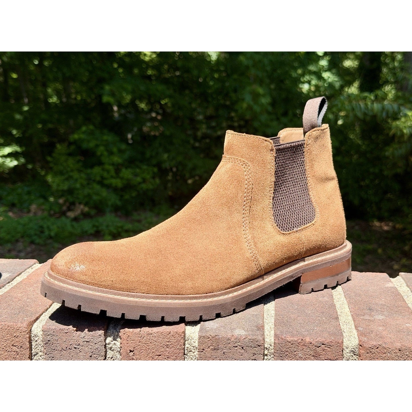Johnston & Murphy Barrett Chelsea Boots Tan Oiled Suede TRUFOAM Men’s Size 10.5M