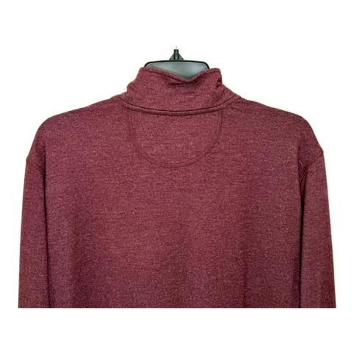 Orvis Quarter Zip Pullover Sweater Mens Medium Burgundy Heather Long Sleeve