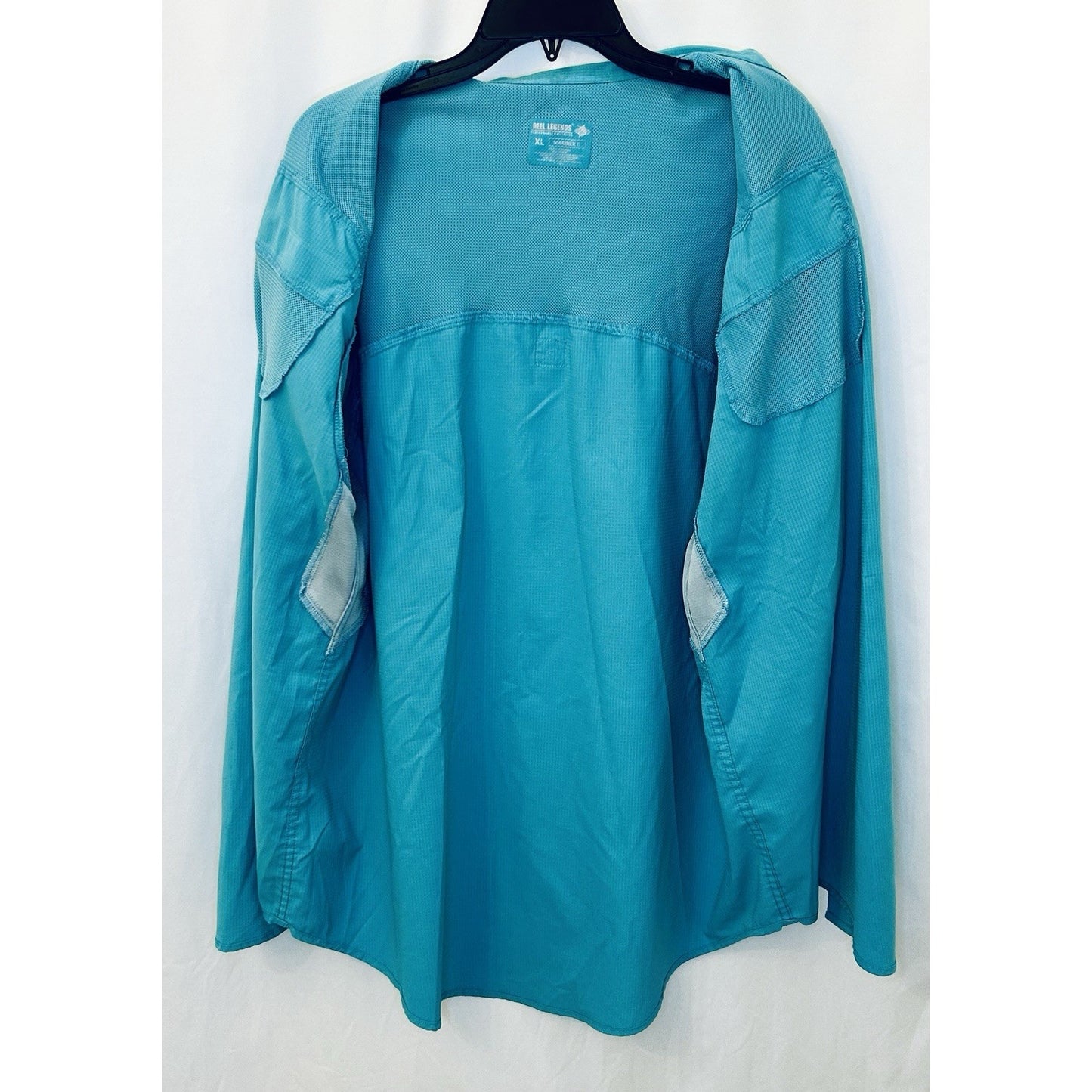 Reel Legends Mariner Shirt Men’s XL / Turquoise / Vented Short Sleeve / Fishing