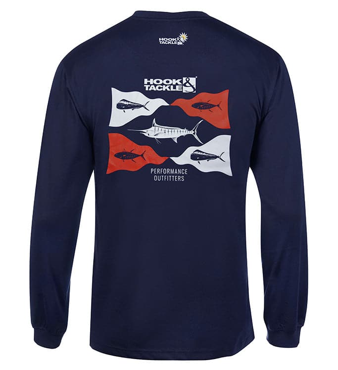 Men's Fish Flags L/S UV Fishing T-Shirt