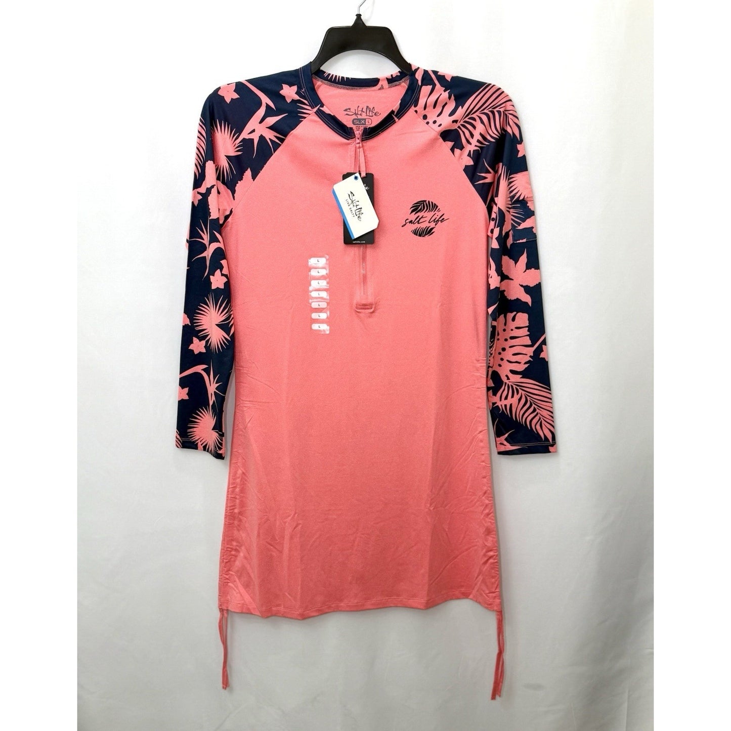 Salt Life Womens Escapism SLX Long Sleeve Performance Dress In Coral Heather NWT