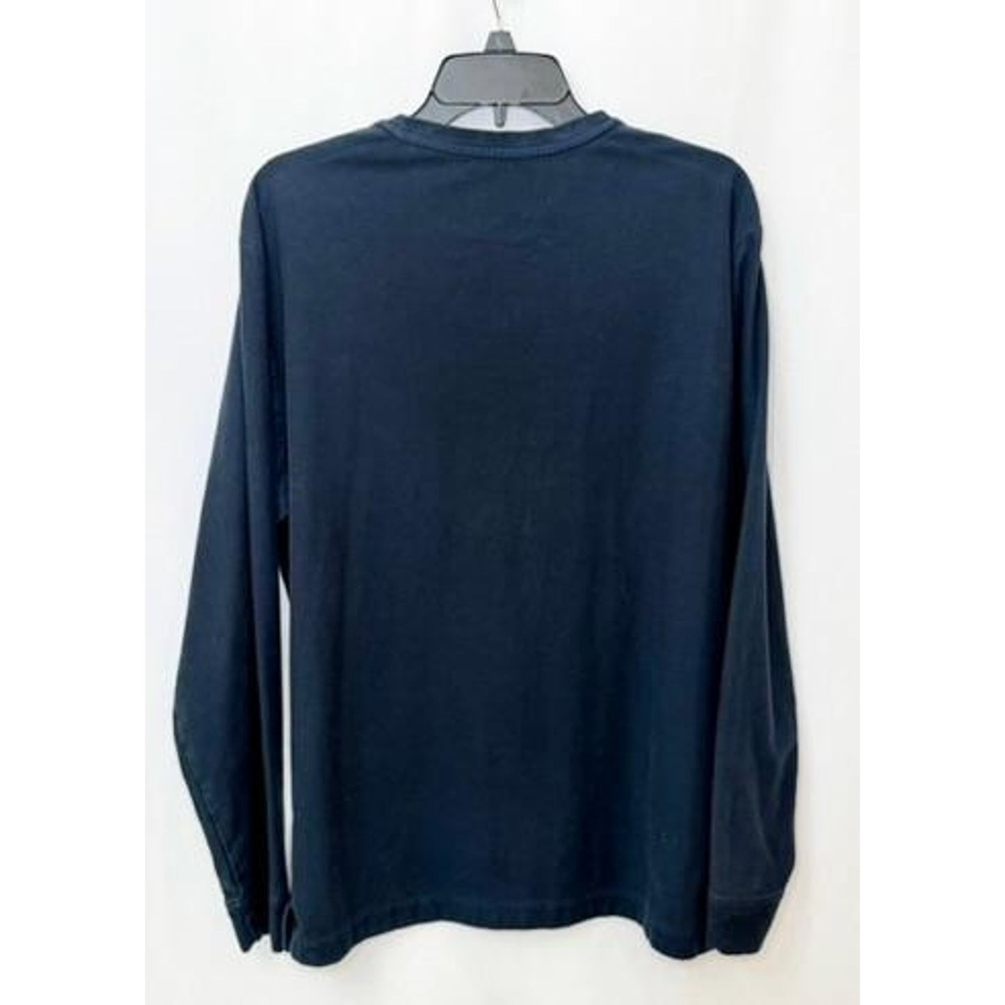 Crosby & Howard Mens XL Long Sleeve T-Shirt Navy Blue Embroidered Logo Cotton