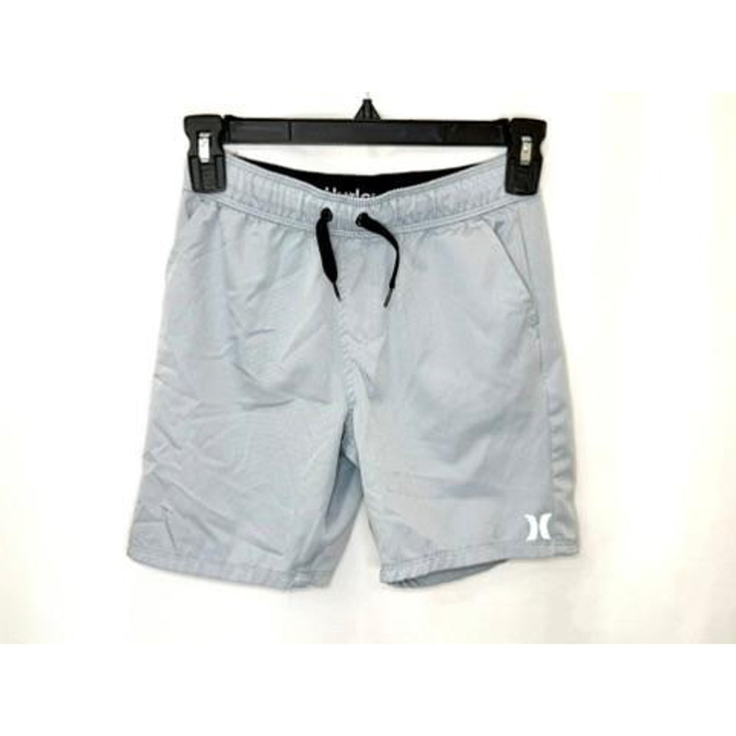 Hurley Boys Board Shorts Size 8 Light Blue Swim Trunks Drawstring Elastic Waist