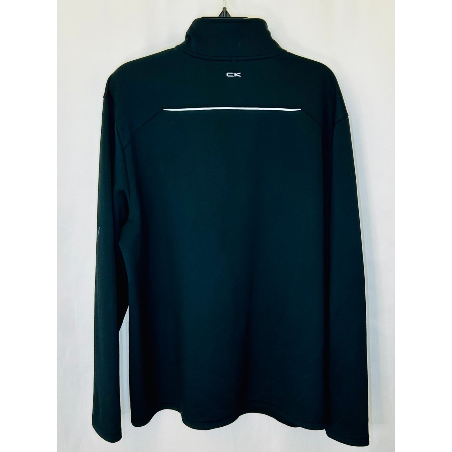 Calvin Klein form fitting 1/4" Zip Jacket Pullover Mock Neck Wind Breaker Size L