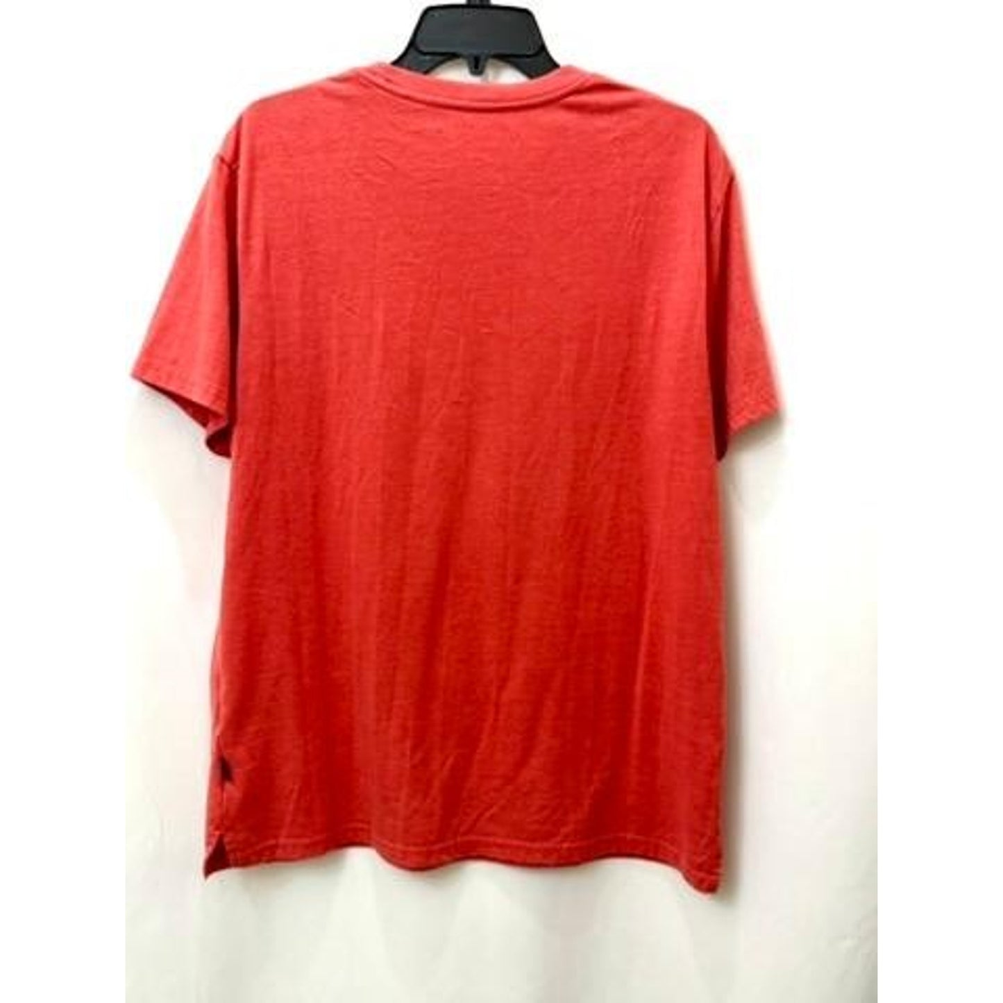 Lucky Brand T-Shirt Mens Large Coral Red Heather Short Sleeve Crew Neck Tee