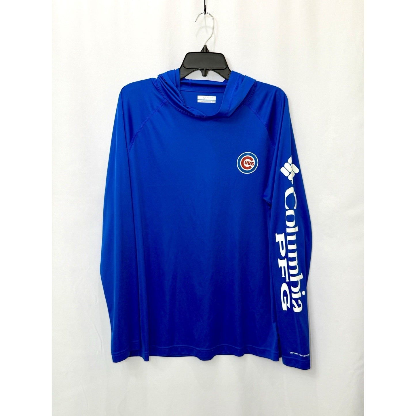 Columbia Royal Chicago Cubs Terminal Tackle L/S Hoodie T-Shirt Men’s Medium