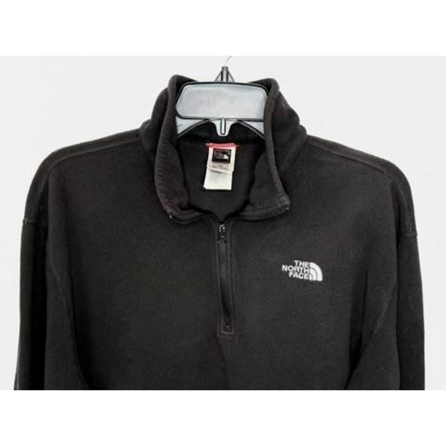 The North Face Fleece Pullover Mens Large Black TKA 100 1/4 Zip Jacket