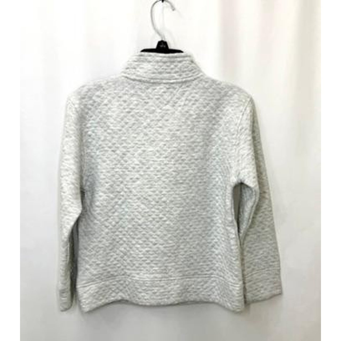 Tommy Hilfiger Boys Quilted 1/4 Zip Pullover Sweater Gray Size S 8 Cotton Blend