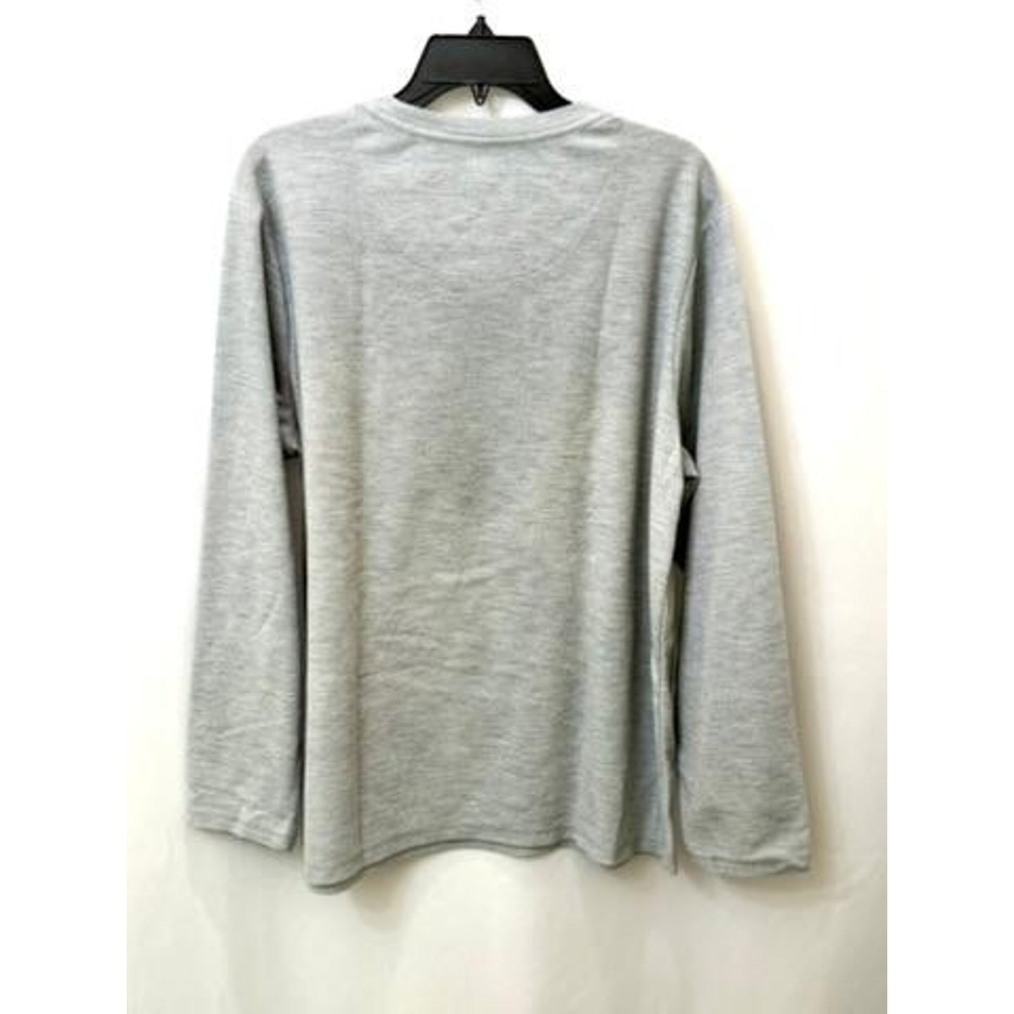 Tommy Bahama Shirt Mens Large Gray Long Sleeve Marl Knit Marlin Logo Pullover
