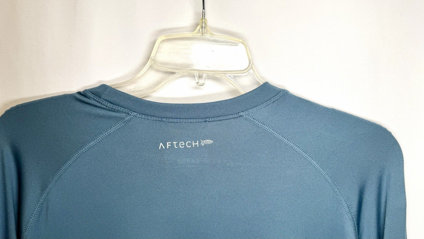 AFTCO Samurai 2 Sun Protection Long Sleeve Shirt / Corsair Heather / Men’s Large