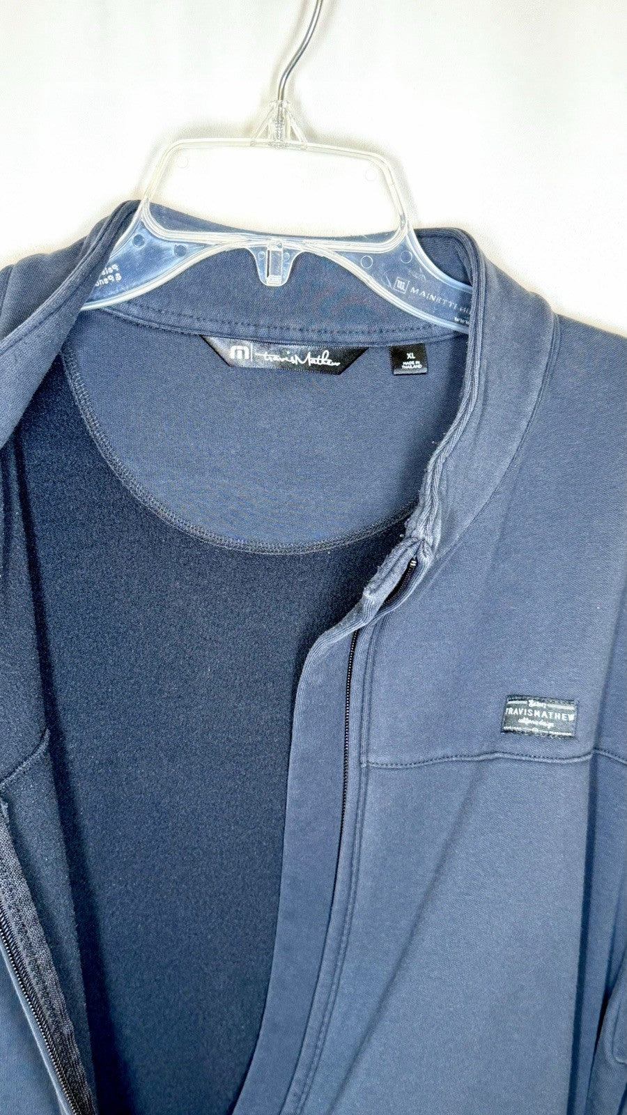 Travis Mathew Full Zip Jacket Mock Neck Sweatshirt Black Men’s XL Golf