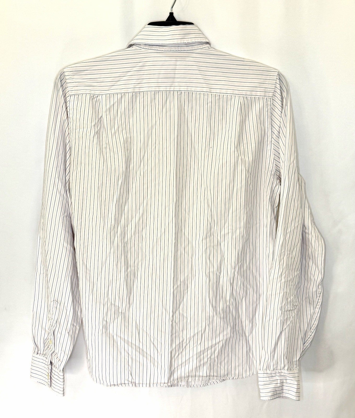 Abercrombie & Fitch Muscle Fit Long Sleeve Stripe Shirt White/Pink Large