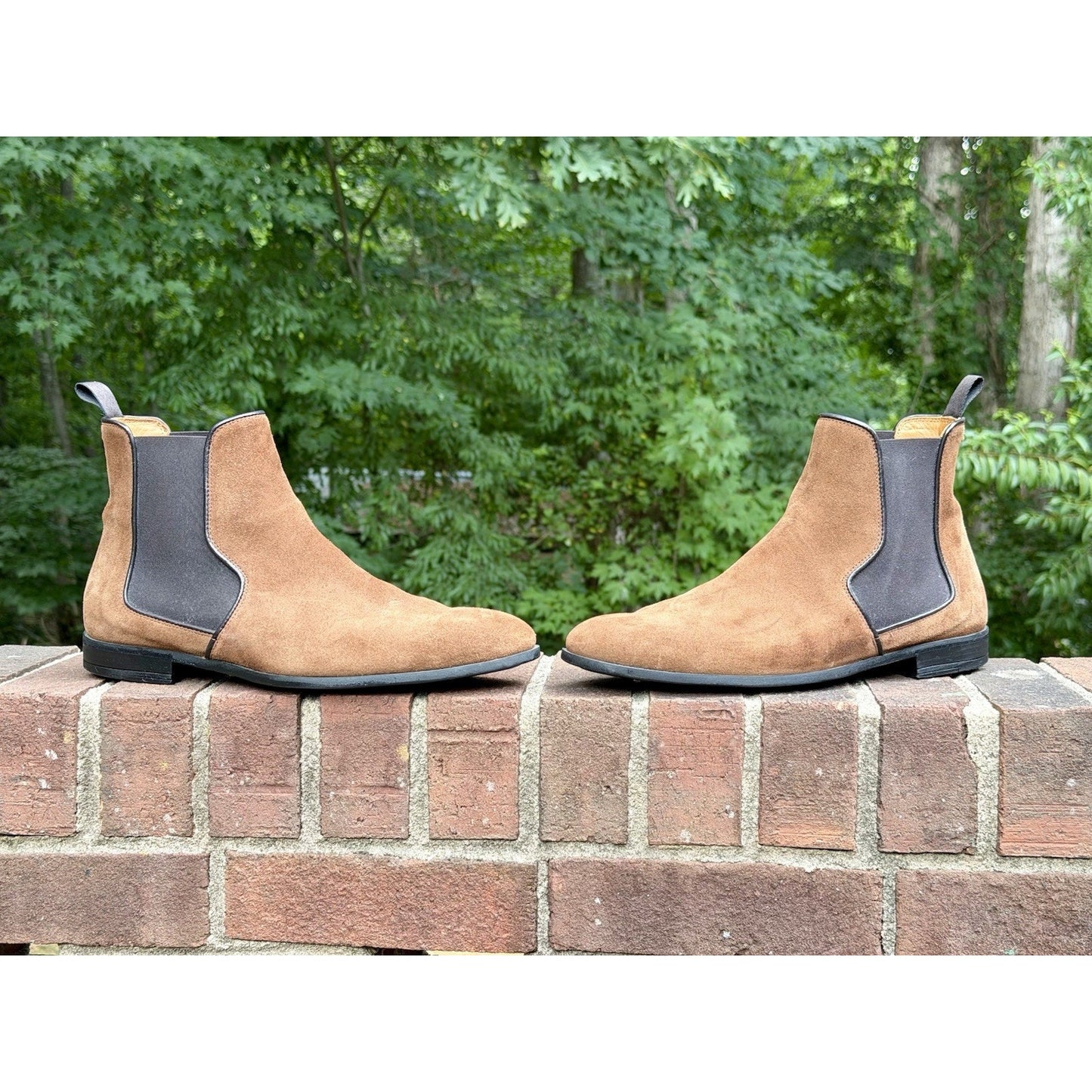Harrys London Mark Chelsea Boots Suede Brown Men's Size 43 US 10 ($550+ New)