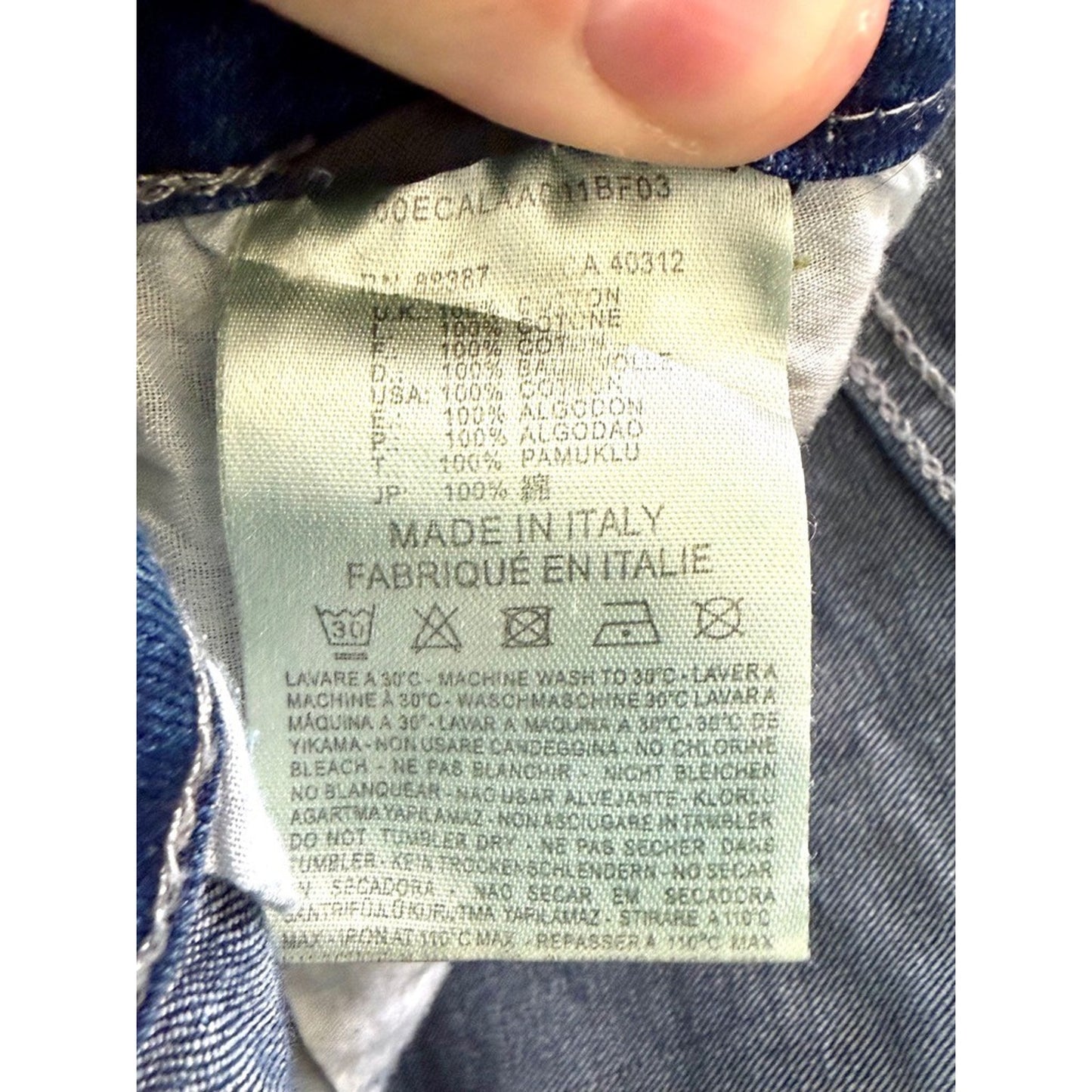 Diesel Buster Jeans Mens 36x32 Blue Denim Regular Slim Tapered Made in Italy
