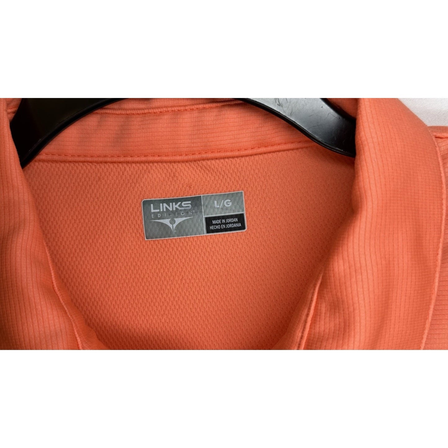 Links Edition Mens Orange Size L Large Golf Polo Shirt Outdoors Adult