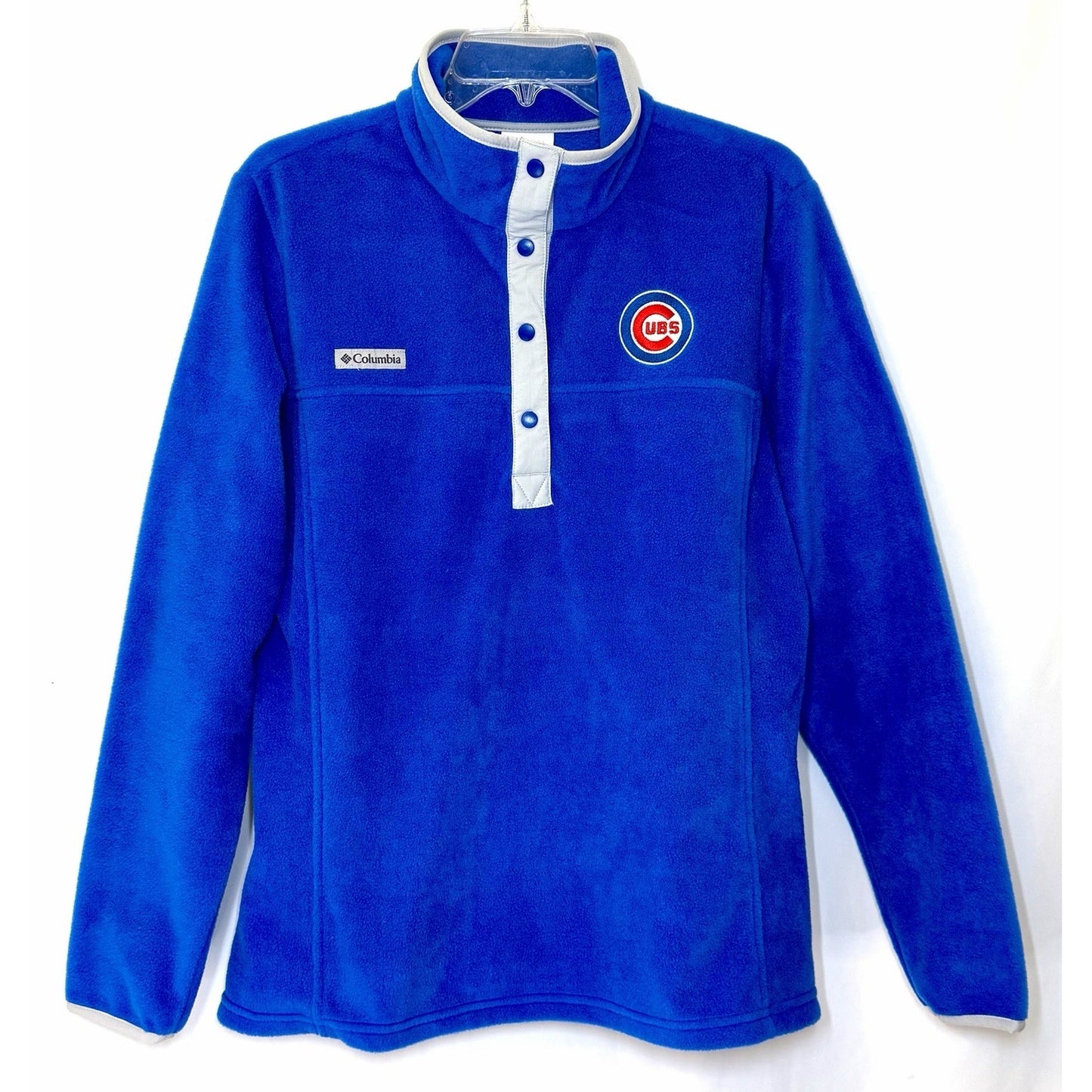 Columbia Women’s 1/4 Snap Fleece Pullover MLB Chicago Cubs Blue Large NWOT