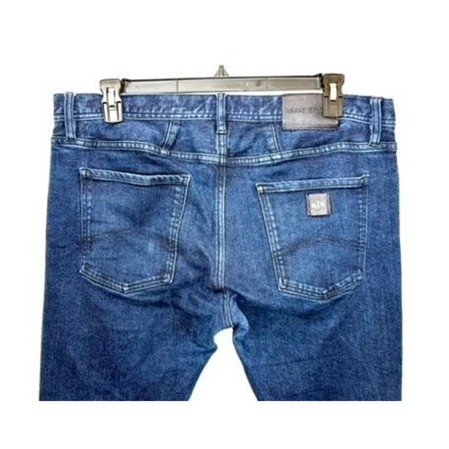 Armani Exchange J13 Slim Fit Jeans Mens Size 36 Dark Wash Blue Denim