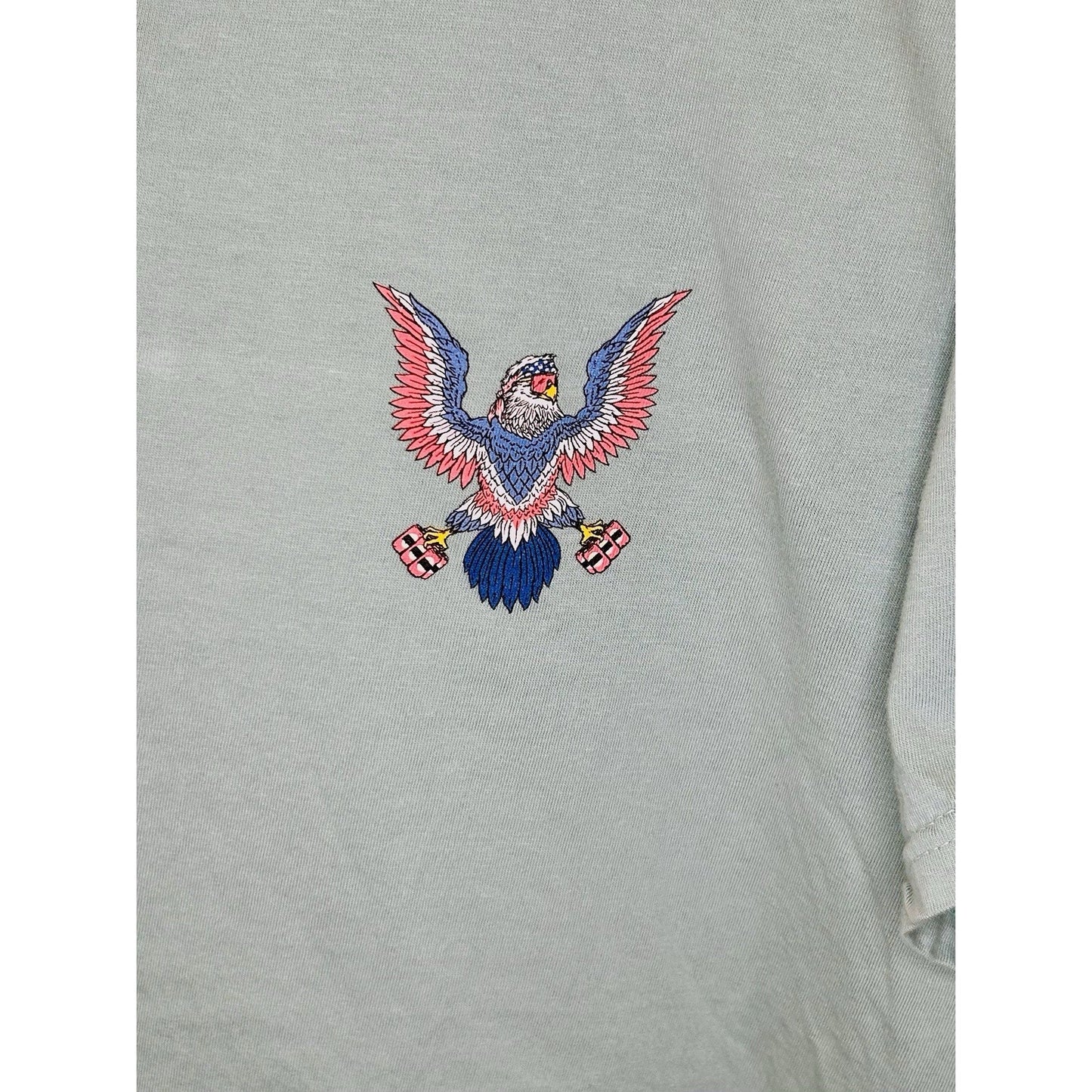 Simply Southern Men's Merican ChinChilla Light Teal T-Shirt MERICAN-CHINCHILLA
