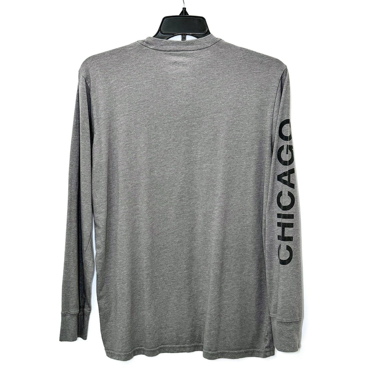 THE NORTH FACE Never Stop Exploring CHICAGO Grey L/S Graphic Tee Size Large RARE