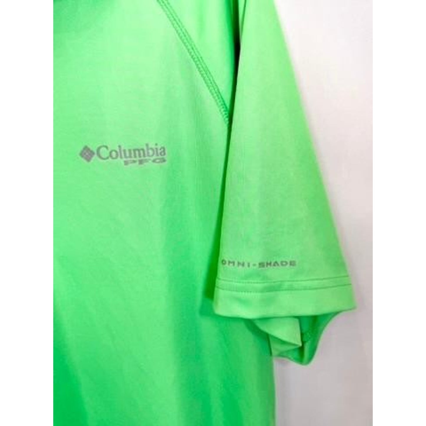 Columbia PFG Polo Shirt Mens Small Green Omni-Shade Short Sleeve Polyester