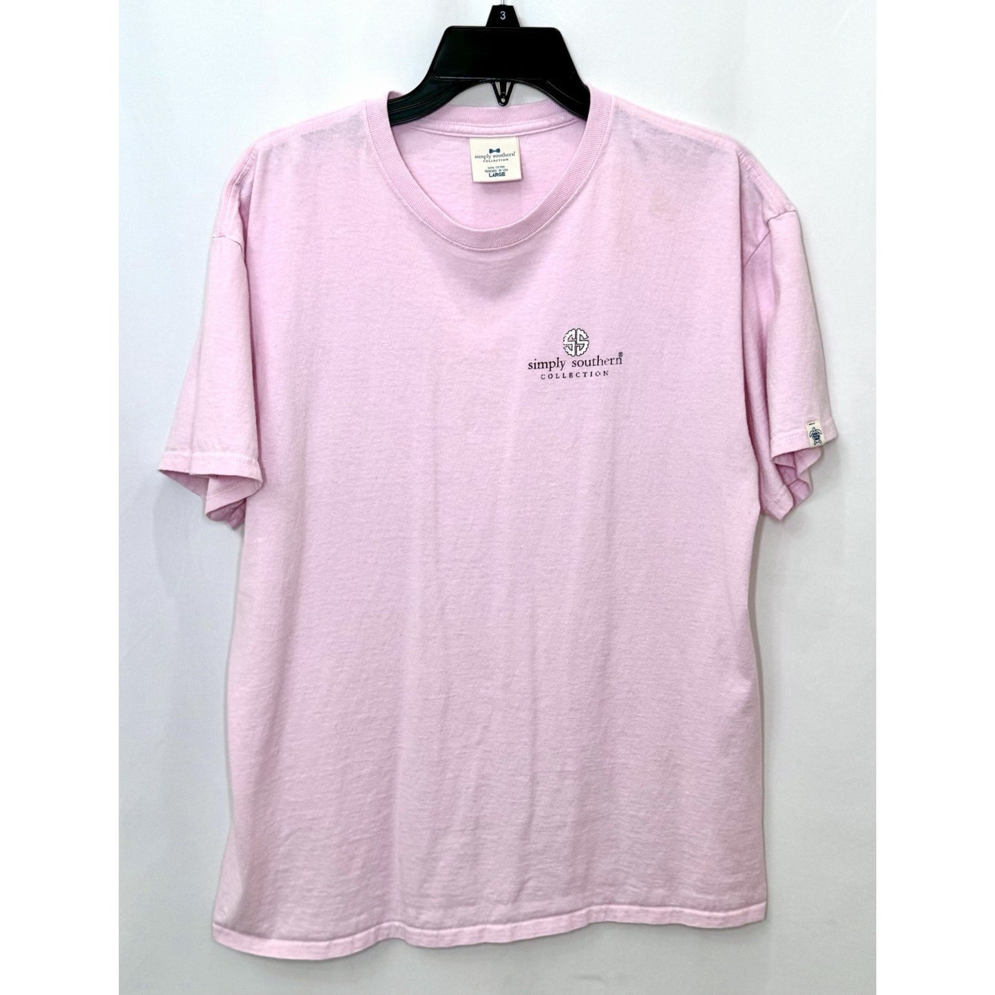 Simply Southern Womens Large L Pink My Dog Is My Valentine Shirt Plaid Puppy EUC