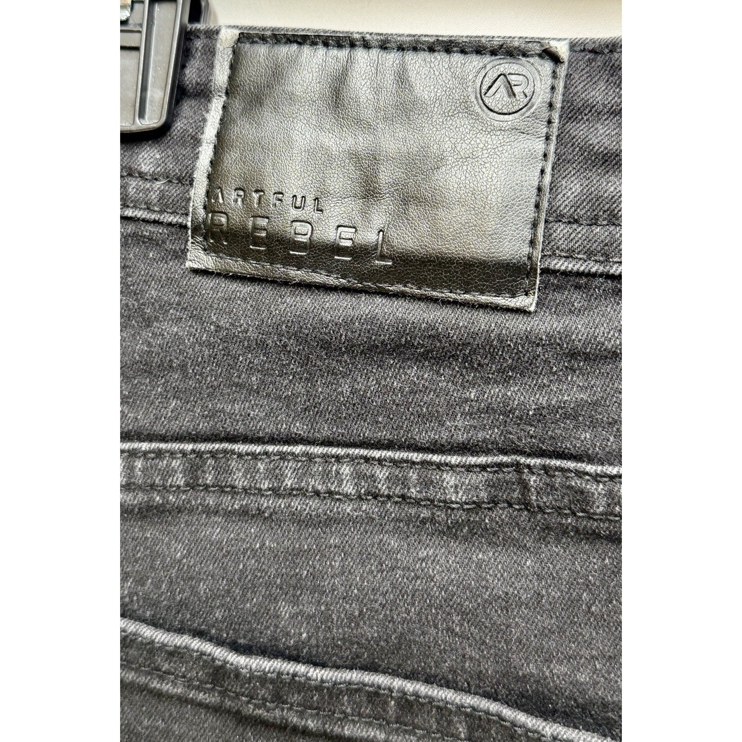 Artful Rebel Jeans Mens 34x32 Black Jax Slim Fit Straight Leg Stretch NWOT