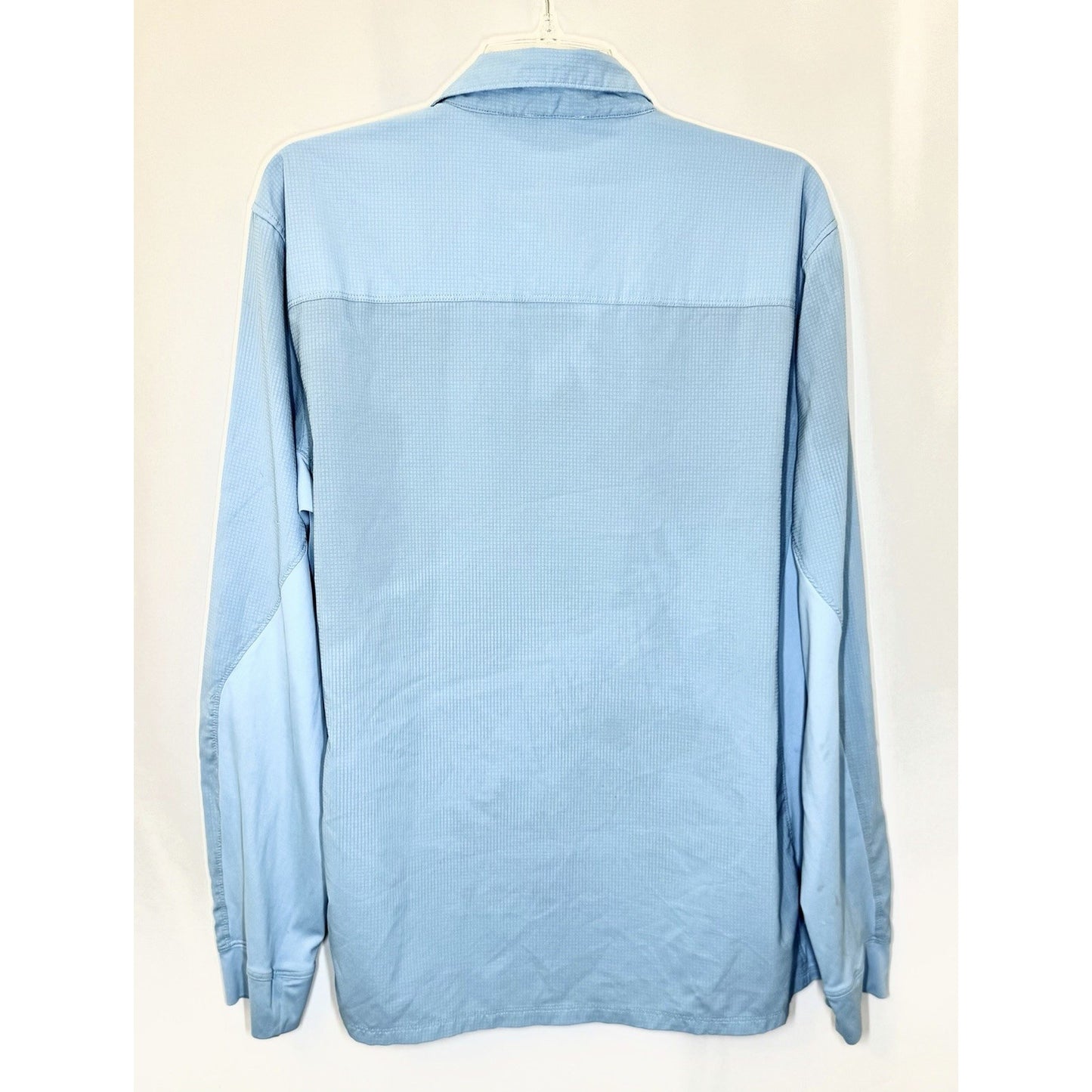 Simms Headwaters Double Haul Fishing Shirt Mens Size Large Light Blue Breathable