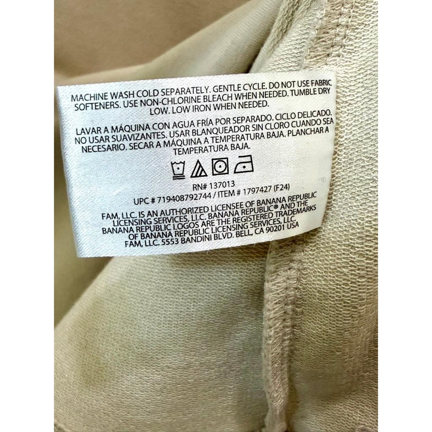 Banana Republic Top Womens Medium Beige Long Sleeve Knit Pullover Crew Neck