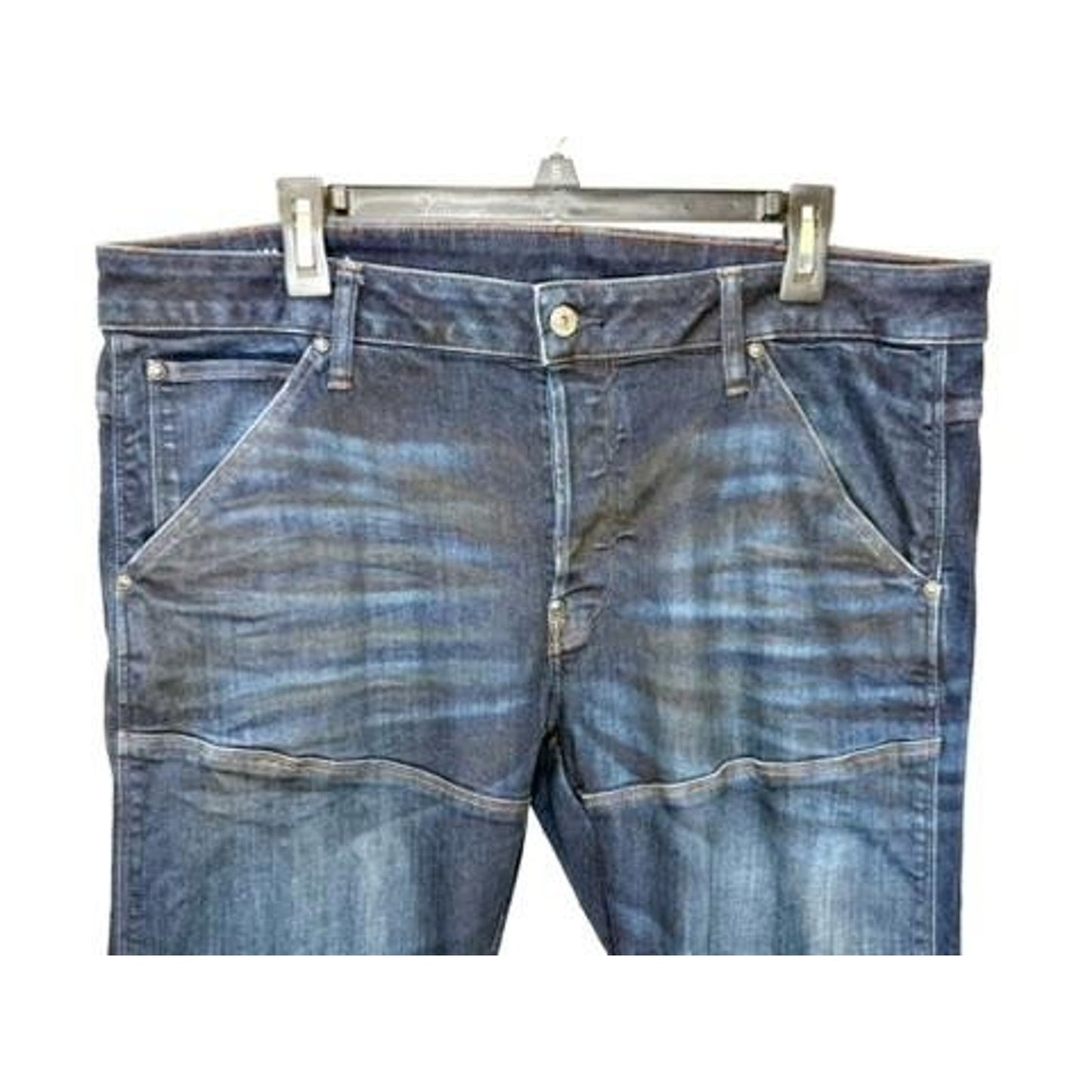 G-Star Raw 5620 3D Slim Jeans Mens 36x34 Blue Denim Moto Elwood Biker