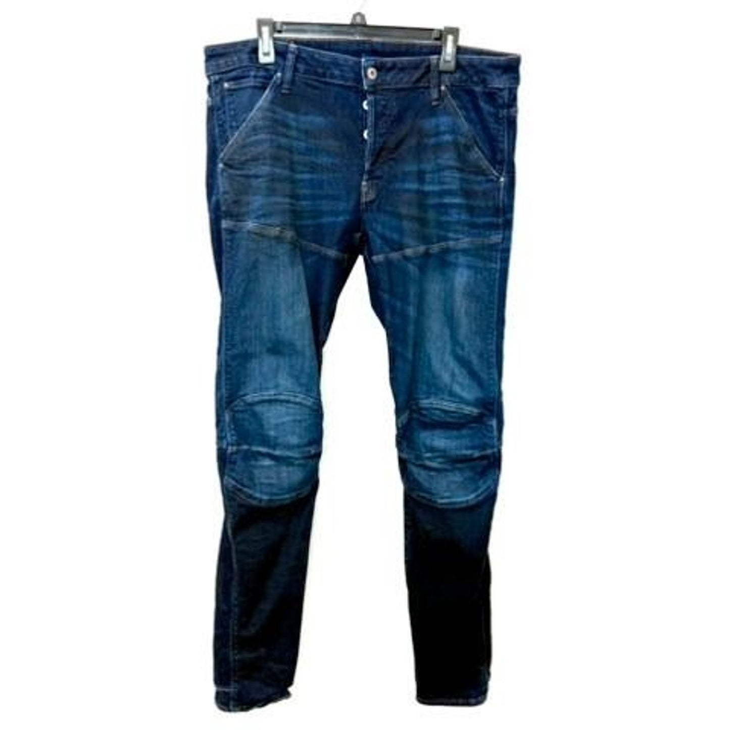 G-Star Raw 5620 3D Slim Jeans Mens 36x34 Blue Denim Moto Elwood Biker