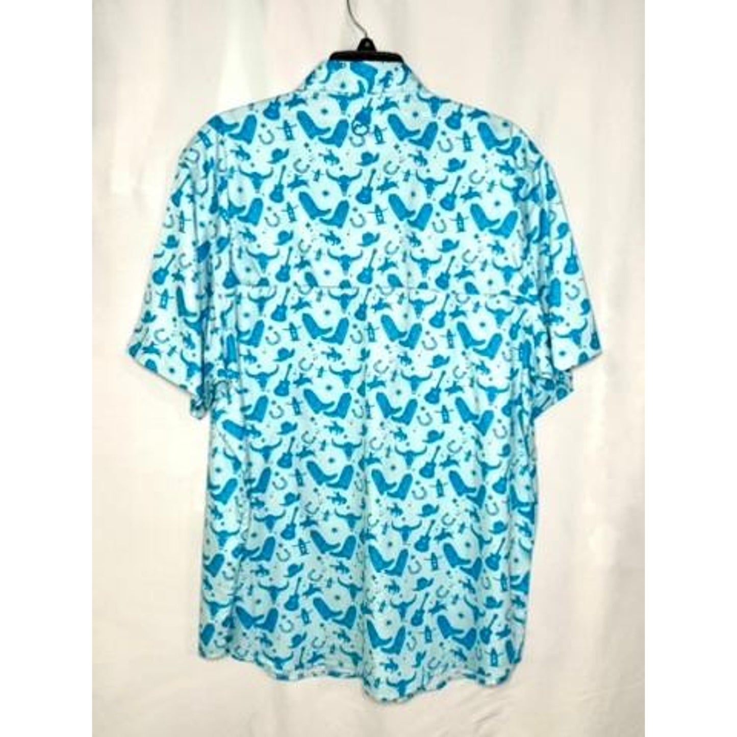 Magellan Outdoors Texas Fish Gear Shirt Mens XL Blue Western Cowboy Fishing NWOT