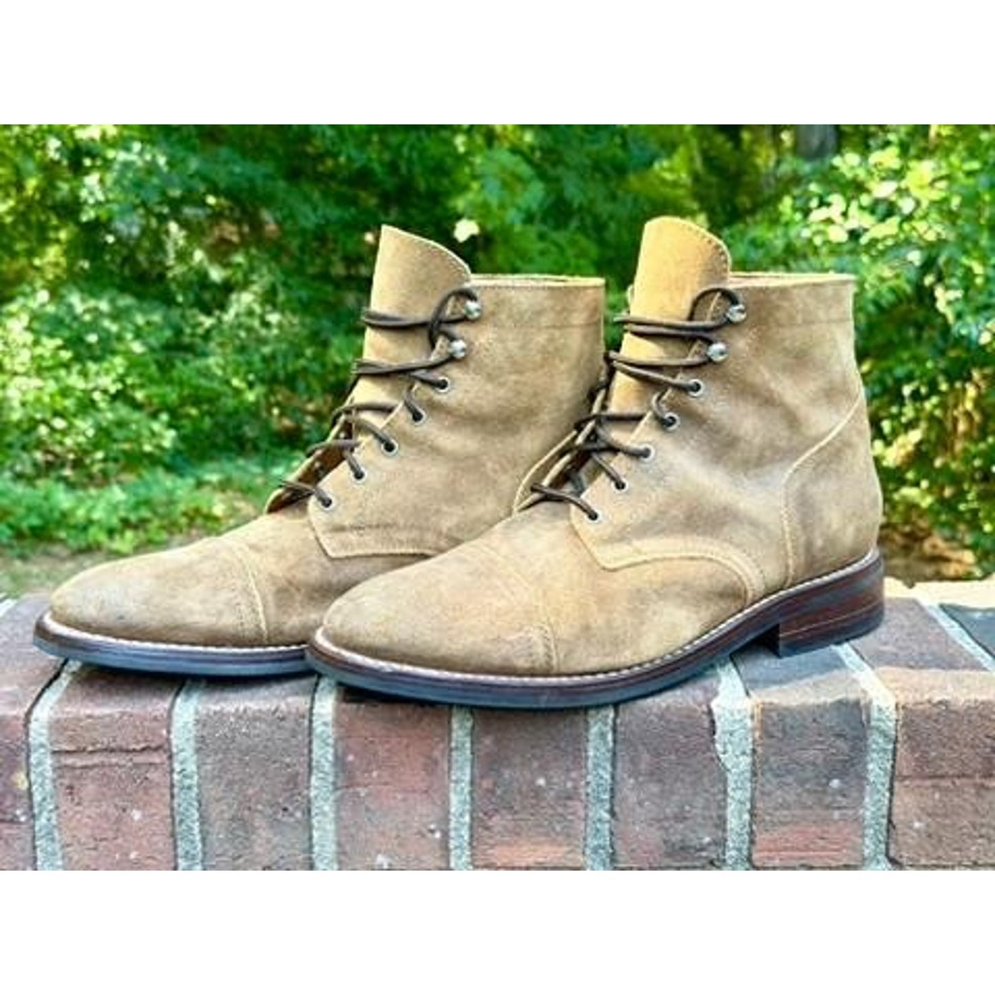 Thursday Boot Co Captain Mens 13.5 Safari Suede Cap Toe Lace Up Boots