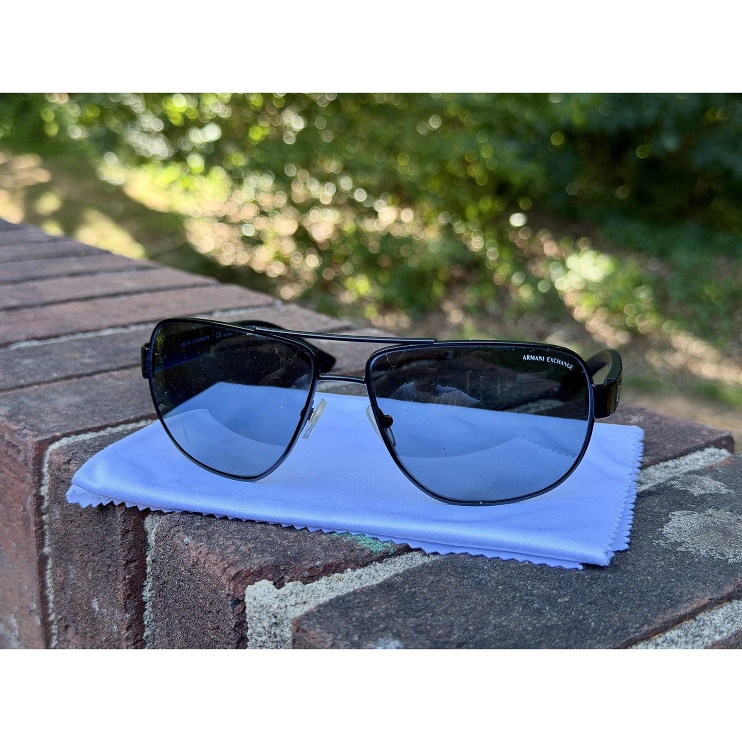 Armani Exchange AX2012S 606381 Matte Black Aviator Polarized Sunglasses 62mm
