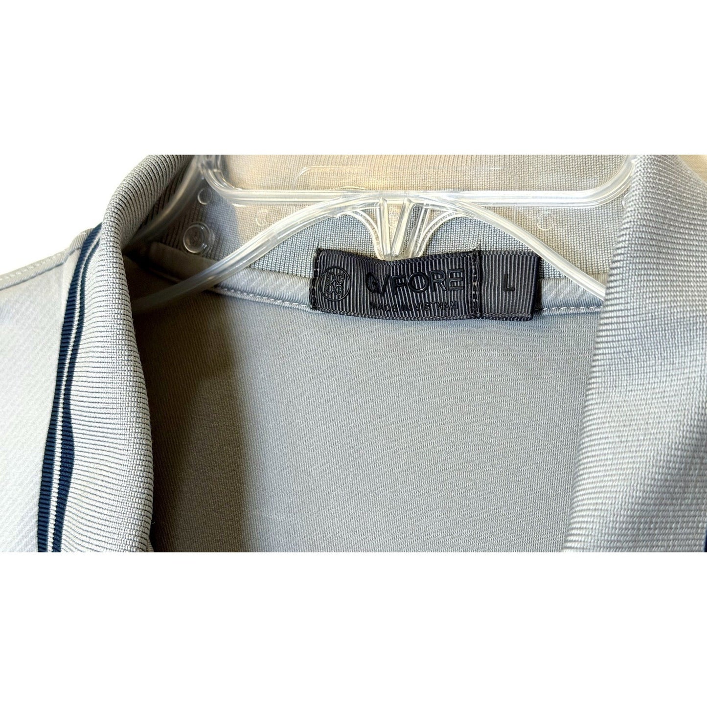G/FORE Skull & T's Debossed Tech Jersey Golf Polo Size Large In Grey